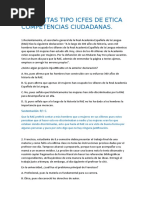 Preguntas Tipo Icfes de Etica Competencias Ciudadanas