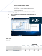 Pasos Ejercicio Análisis de Componentes Principales