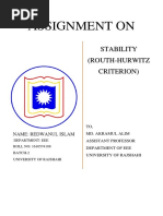 Control System Assignment Section B