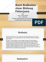 Aplikasi Kalkulus Dalam Bidang Pekerjaan