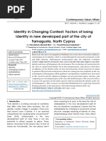 Identity in Changing Context: Factors of Losing Identity in New Developed Part of The City of Famagusta, North Cyprus