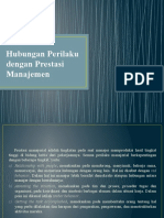 Hubungan Perilaku Dengan Prestasi Manajemen