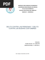 Delito Contra Las Personas y Las Buenas Costumbres (Derecho Penal Ii)