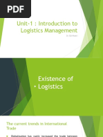 Logistics - Unit 1