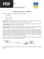 Cavitation Models in PIPENET