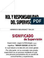 Rol y Responsabilidad Del Supervisor