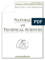 SCIENCE and EDUCATION A NEW DIMENSION NATURAL and TECHNICAL SCIENCE Issue 224