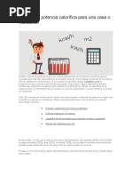 Calcular La Potencia Calorífica para Una Casa o Habitación