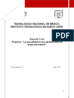 Proyecto (La Sexualidad en Los Adolescentes en Etapa Secundaria)