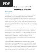 Análisis Del Elefante en Canciones Infantiles Un Elefante Se Balanceaba