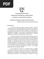 Programa PLANIFICACIÓN ESTRATÉGICA Y ANÁLISIS DE POLÍTICAS PÚBLICAS - OSSORIO