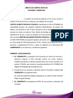 Minuta de Compra Venta de Acciones y Derechos