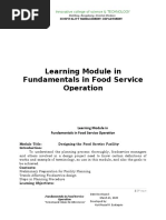 Module in Fundamental in FoodService Operation 