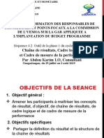 Formation Gar BP Uemoa Chaine de Resultats, CL Et Cmpe