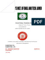 Training Report Loco Workshop