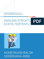 Anstruk Tertentu - 4 - Konstruksi Balok Sederhana - Terpusat, Merata, Kombinasi - Tugas-2 PDF