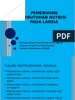 Pemenuhan Kebutuhan Nutrisi Pada Lansia