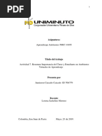 Actividad 7 Resumen Importancia Del Tutor y El Estudiante en Ambientes Virtuales de Aprendizaje