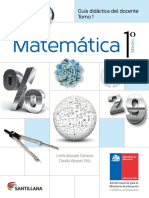 Matemática 1º Medio - Guía Didáctica Del Docente Tomo 1 PDF