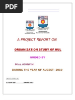 A Project Report On: Organization Study OF HUL