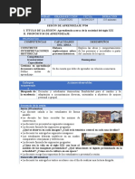 Sesión de Aprendizaje N°04 I Unidad 4°GRADO