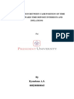 The Correlation Between Cash Position of Time Deposits Toward Time Deposit Interests and Inflations