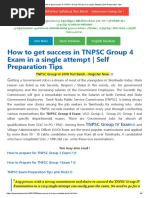 How To Get Success in TNPSC Group 4 Exam in A Single Attempt - Self Preparation Tips PDF