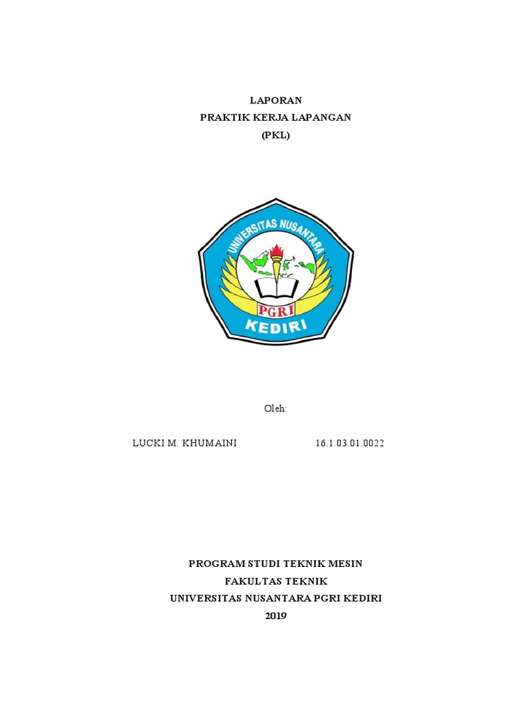 Contoh Cover Laporan Pkl Pdf