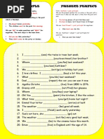 Past Simple or Present Perfect Fun Activities