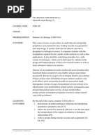 STF1103 Statistic For Biology 2 Course Outline