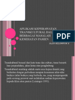 Aplikasi Keperawatan Transkultural Dalam Berbagai Masalah Kesehatan Pasien Kel 6