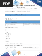 Ejercicios 2 - Ecuaciones Diferenciales No Homogéne