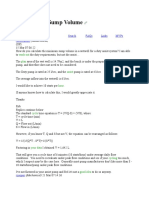 Calculating Sump Volume