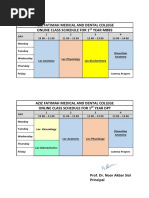 AFMDC Onine Class Schedule PDF