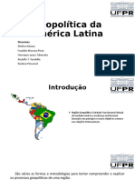 Geopolítica Da América Latina Com Conclusão e Referencias Rudinei