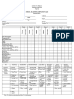 Health Examination Form For Pupils