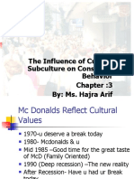 The Influence of Culture Subculture On Consumer Behavior