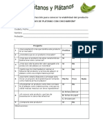 Actividad No 3 Formato de Encuesta de Satisfacción EL GRAN SABOR DEL PLÁTANO. Hernando Solano 91246181