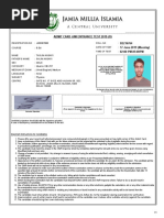 Admit Card of B.Ed.