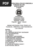 Instructivo Minimo Necesario para Tener Los Tecnicos Arbitros y Anotadores PDF