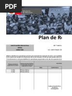 PLAN DE RECUPERACIÓN DEL SISTEMA EDUCATIVO CyT