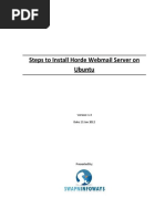 Horde Webmail Server On Ubuntu PDF