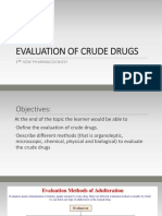 Evaluation of Crude Drugs