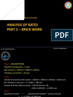 Rate Analysis Brickwork