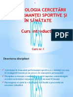 Metodologia Cercetarii Performantei Sportive