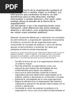 Conocer La Teoría de La Organización Ayudaría Al Directivo Actual A Realizar Mejor Su Trabajo