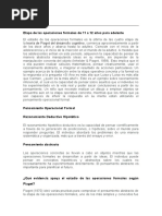 Etapa de Las Operaciones Formales Según Piaget