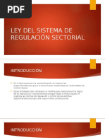 Ley Del Sistema de Regulación Sectorial