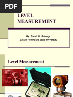 Level Measurement: By: Ramir M. Salenga Bataan Peninsula State University