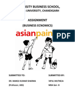 Business Economics Asian Paints Report